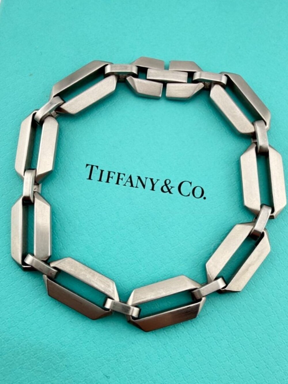 Tiffany & Co. Paloma Picasso Zellige Link 8" Bracelet in Stainless Steel 23g
